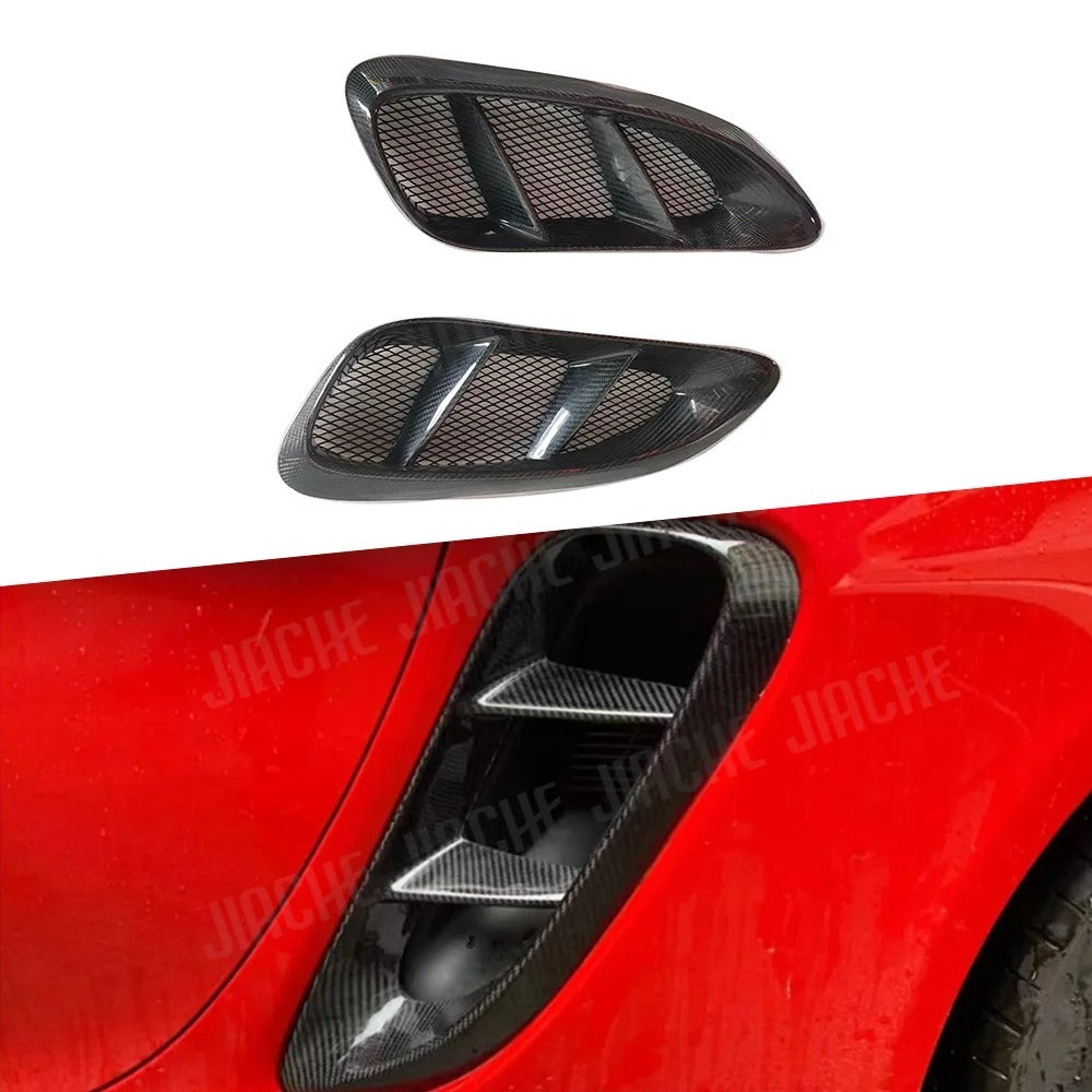 Porsche 718 / 982 Dry Carbon Fiber Side Air Intake Grilles – Boxster & Cayman