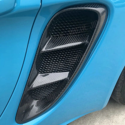 Porsche 718 / 982 Dry Carbon Fiber Side Air Intake Grilles – Boxster & Cayman